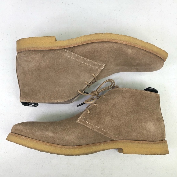 AllSaints Luke Lace Up Suede Chukka Boot Taupe - Picture 3 of 8